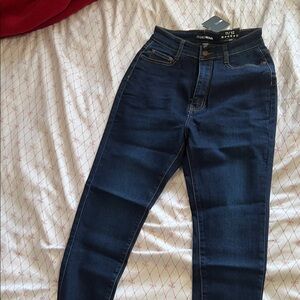 Fashion Nova High Rise Dark Indigo Jeans